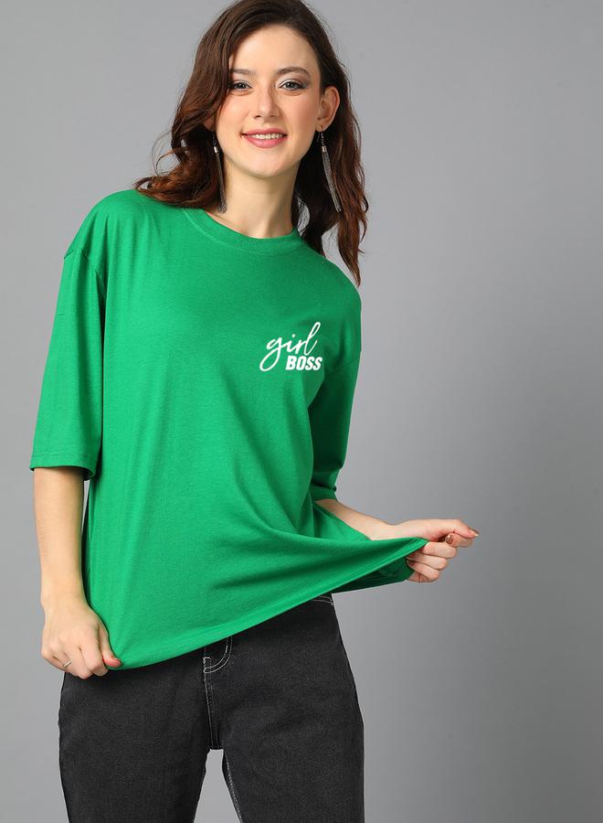 Typography Print Dropped Shoulders Oversized T-Shirt by Styli