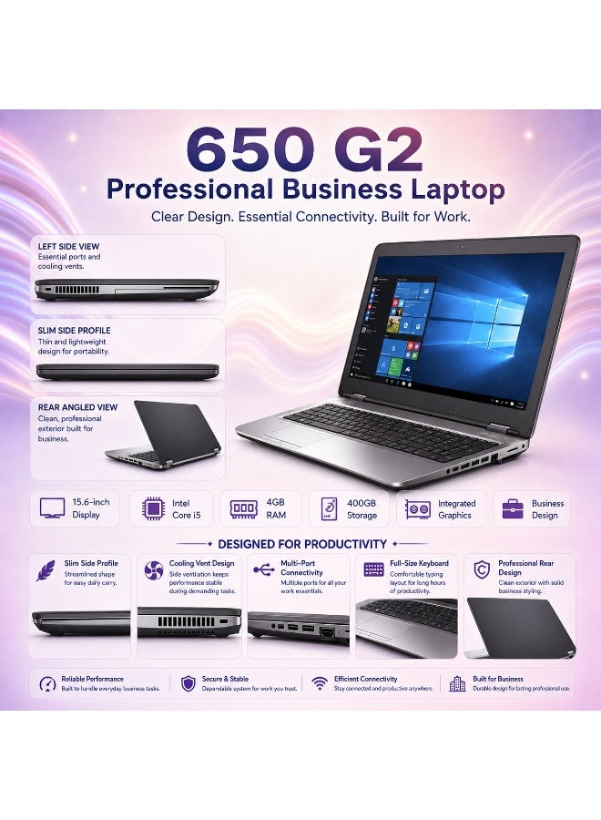 Laptop 15.6 Inch Display Intel Core i5 Processor 4GB RAM 400GB HDD Storage Integrated Graphics with Free Gifts Included - Image 3