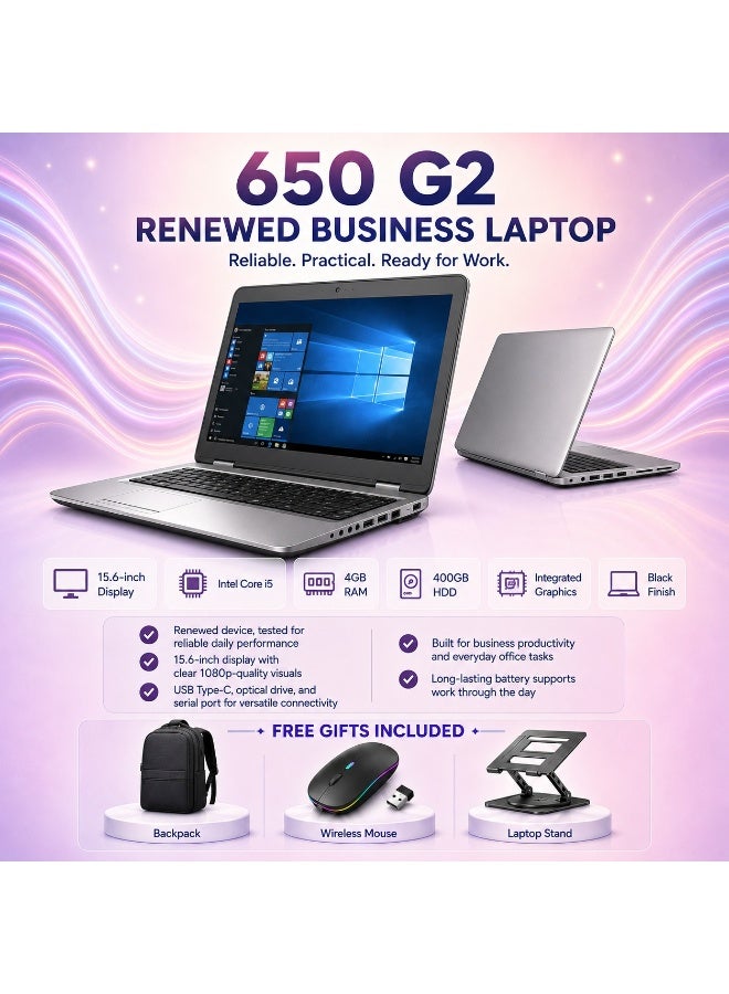 Laptop 15.6 Inch Display Intel Core i5 Processor 4GB RAM 400GB HDD Storage Integrated Graphics with Free Gifts Included - Image 2