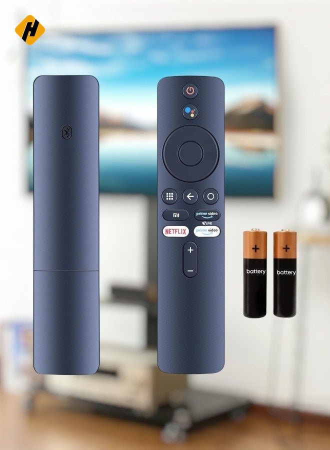 BT-MI02 Bluetooth Remote Control for Xiaomi Mi Box 3/4K Android TV – Compatible with Most Xiaomi Smart TVs – Replacement for Xiaomi Mi Voice Remote Control (XMRM-006, XMRM-00A, XMRM-M8) – Black