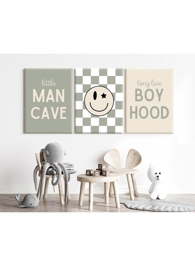 موان تابلوه حائط اطفال 3 قطع 30×40 سم لكل قطعة - سمك 30 مم - طباعة ديجيتال بطبقة UV - لاصق ذاتي سهل التركيب- خامات امنه - Image 4