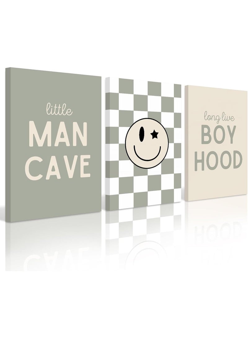 موان تابلوه حائط اطفال 3 قطع 30×40 سم لكل قطعة - سمك 30 مم - طباعة ديجيتال بطبقة UV - لاصق ذاتي سهل التركيب- خامات امنه - Image 1