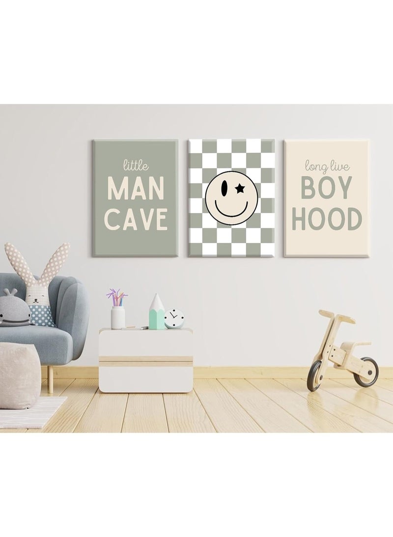 موان تابلوه حائط اطفال 3 قطع 30×40 سم لكل قطعة - سمك 30 مم - طباعة ديجيتال بطبقة UV - لاصق ذاتي سهل التركيب- خامات امنه - Image 2