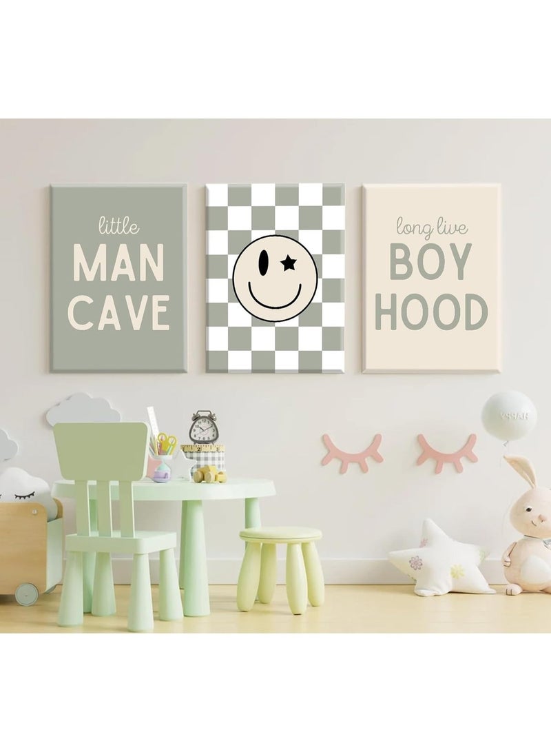 موان تابلوه حائط اطفال 3 قطع 30×40 سم لكل قطعة - سمك 30 مم - طباعة ديجيتال بطبقة UV - لاصق ذاتي سهل التركيب- خامات امنه - Image 3