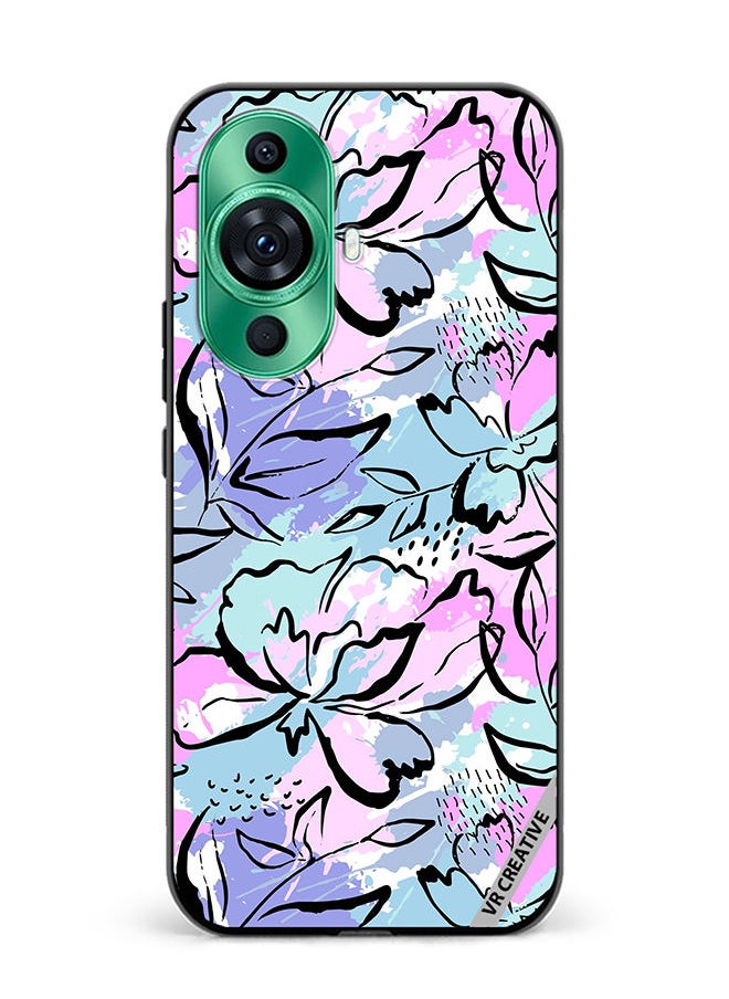 VR CREATIVE - Protective Case Cover For Huawei nova 11 Abstract Flowers Print Design Multicolour - Image 1