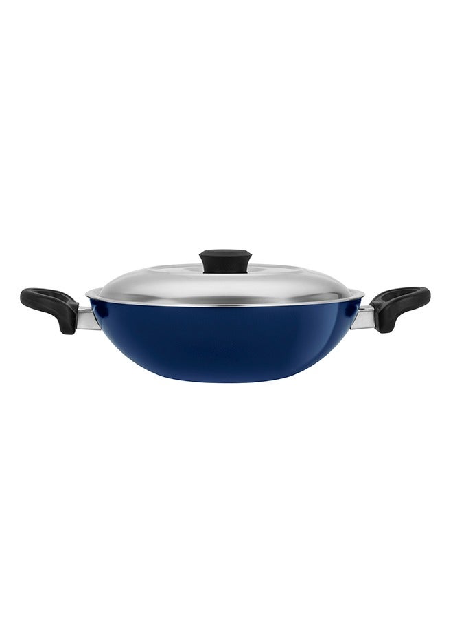 NIRLEP NutriHealth Kadai with Stainless Steel Lid 24cm | Patented Silver Ion Coating, Sturdy Handles, PFOA Free, 5 Layered Coating I To Fry Snacks & Savouries, Cook Vegetables, Dal & Meat  - Image 4