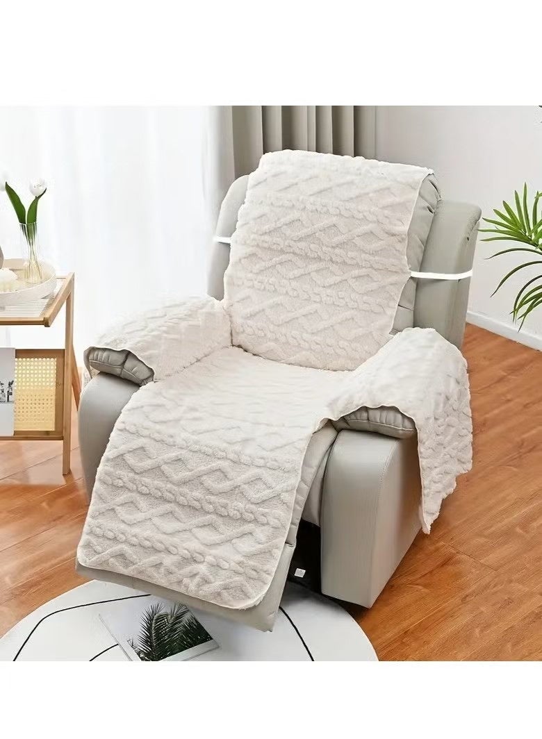 Realfrog Double-sided Jacquard T-shaped Recliner Slipcover Sofa Cover Recliner Chair Cover For Living Room Office Home Decor - Image 5