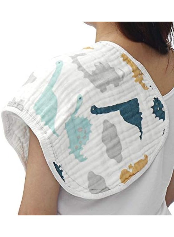 ShoppeWatch Muslin Burp Cloths Baby Burping Bibs 2-Pack Large 100% Cotton 6 Layers Absorbent Cloth Spit Up Dribble Rags - Image 5