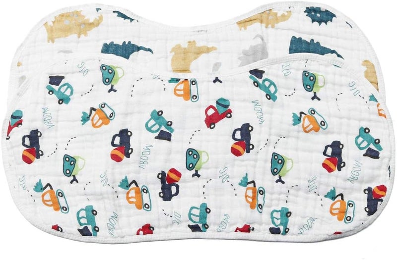 ShoppeWatch Muslin Burp Cloths Baby Burping Bibs 2-Pack Large 100% Cotton 6 Layers Absorbent Cloth Spit Up Dribble Rags - Image 2