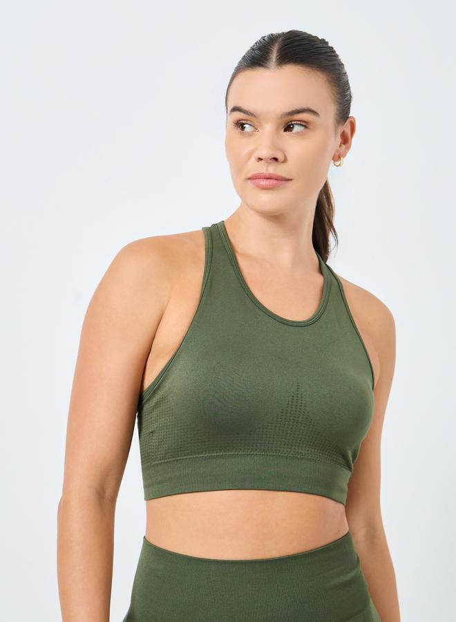 ستايلي طقم حمالة صدر رياضية وسروال ضيق جاكار بدون خياطة من ستايلي - Image 3