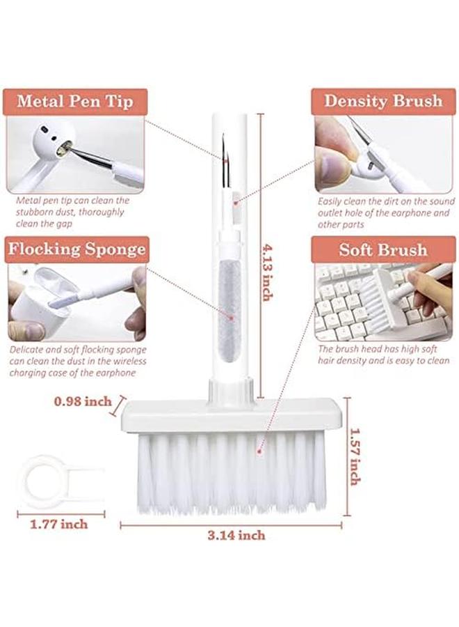 erorex Keyboard And Earphone Cleaner 5 In 1 Multifunctional In Ear Headphones Cleaning Brush Computer Cleaning Tools Kit Corner Gap Duster Keycap Puller For Laptop Airpods Pro Bluetooth Earphones  - Image 3