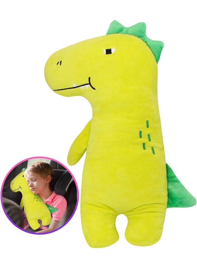 Farochy Car Pillow for Kids - Dinosaur Seat Belt Cover - Image 1