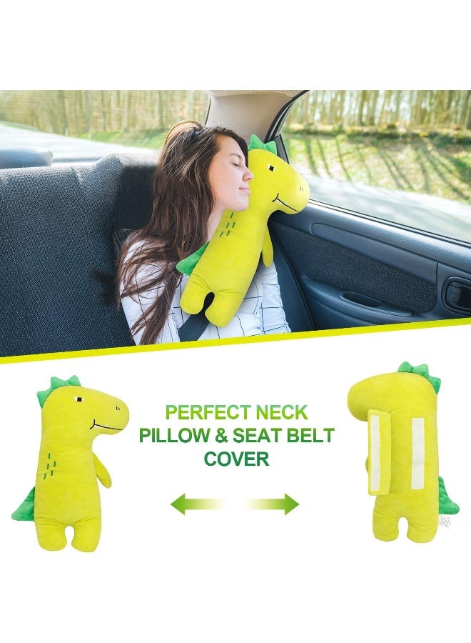 Farochy Car Pillow for Kids - Dinosaur Seat Belt Cover - Image 4