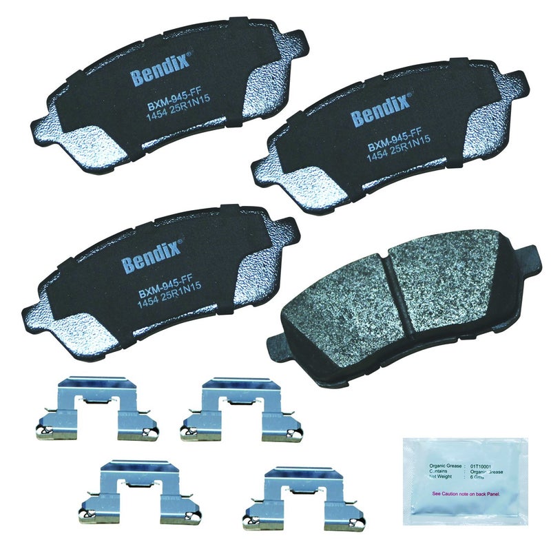 وسادات فرامل أمامية شبه معدنية Bendix Priority1 CFM1454 لسيارة فورد فيستا 2019-2011 فيستا أيكون 2011 فيغو 2020-2016 مازدا 2 2015