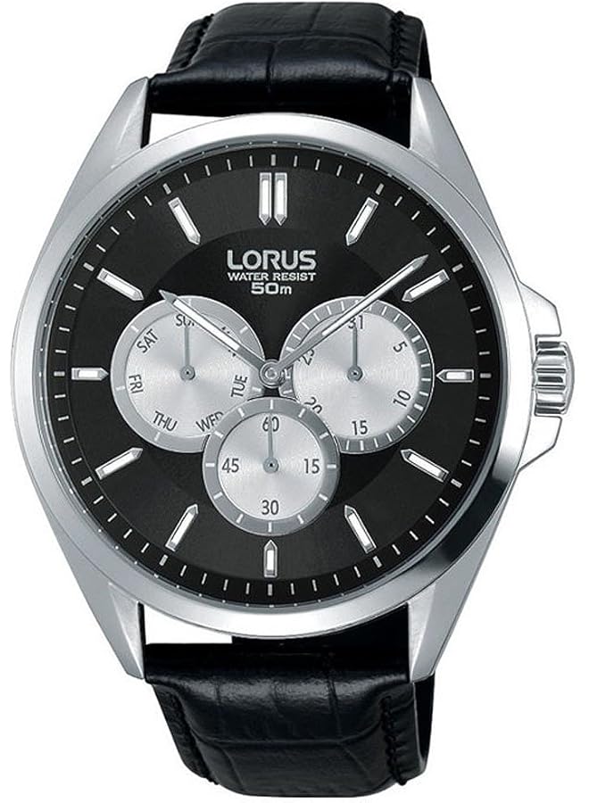 لوراس ساعة كاجوال للرجال دائرية من الجلد Rp651Cx9