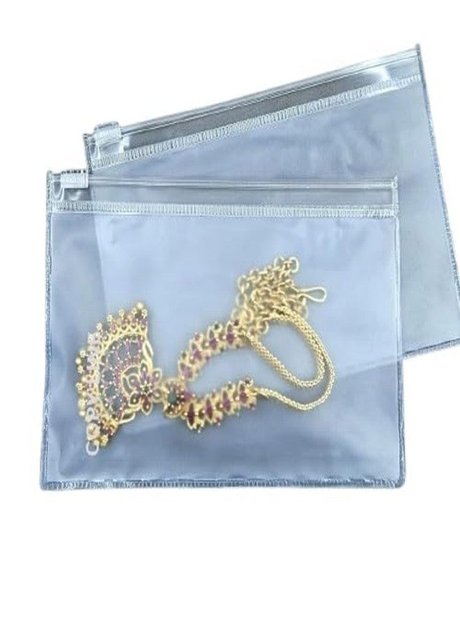 Pack of 25 Multipurpose Storage Pouches | Jewelry Organizer | Makeup Pouch | Travel Accessories Bag | Cosmetic & Stationery Organizer Durable Ziplock Pouch (Transparent, Large (8.5 x 5))