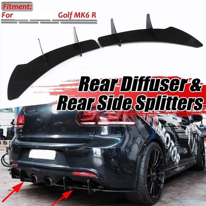 DEMULAX Car Rear Bumper Splitter Lip Diffuser - Image 2