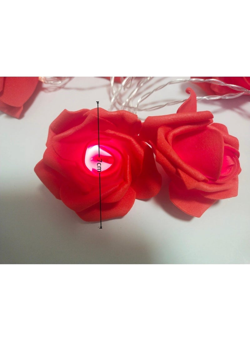 String lights with red roses - Image 4