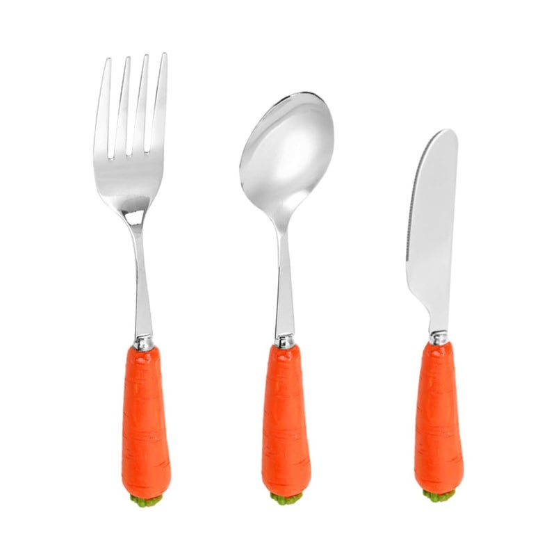 Stainless Steel Cutlery Set With Cute Anti Rust Handles For Fun Mealtime - Image 2