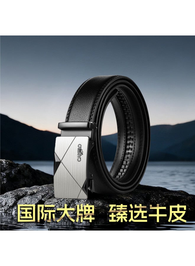 CARTELO Men's Automatic Buckle Belt High-end Brand Trouser Belt Men's Casual Light Luxury High-end Cowhide Belt - Image 2