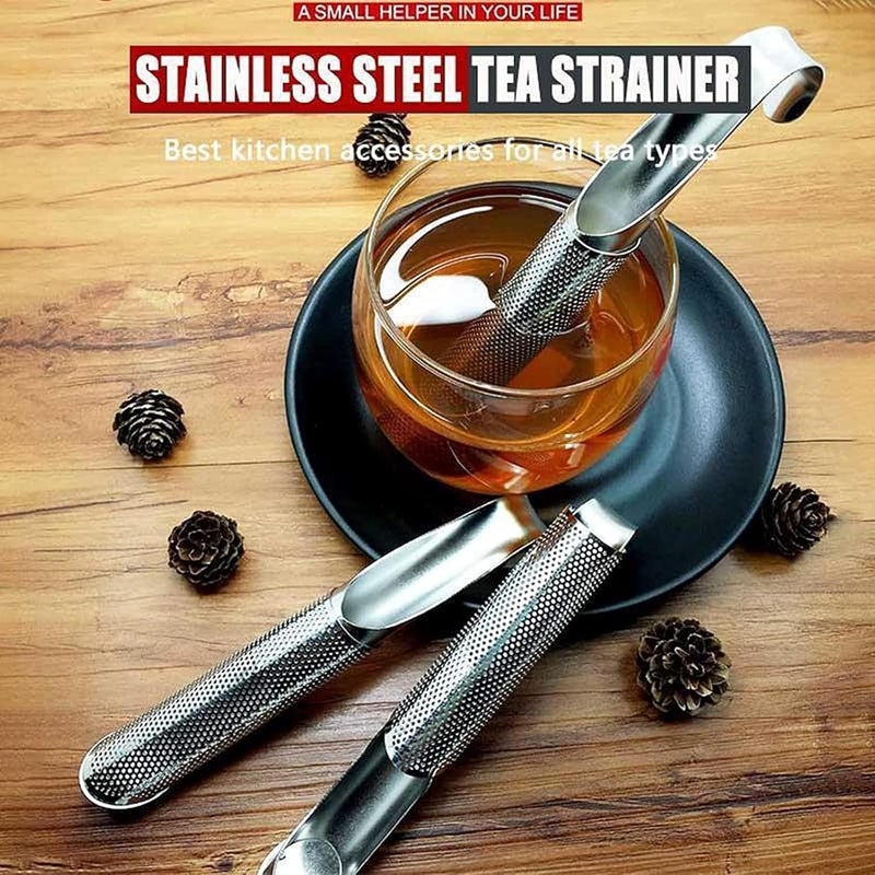 Tasunte 3PCS Stainless Steel Tea Diffuser & Strainers, Long-handle Filters for Loose Leaf Tea, Coffee, Spices - Image 2