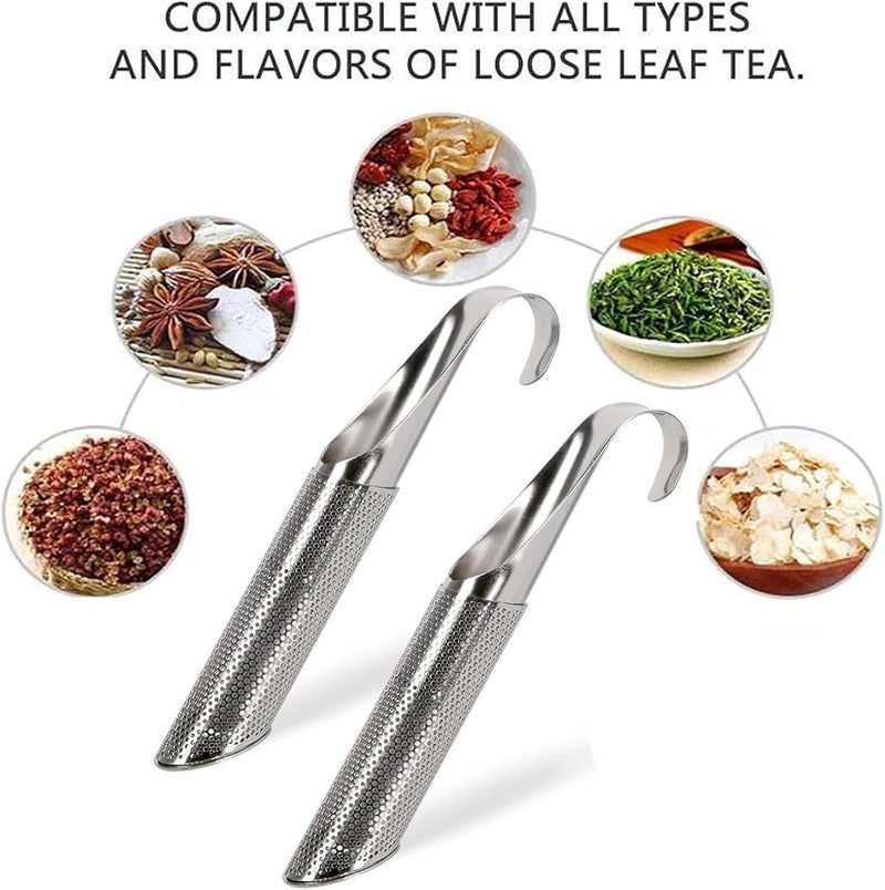 Tasunte 3PCS Stainless Steel Tea Diffuser & Strainers, Long-handle Filters for Loose Leaf Tea, Coffee, Spices - Image 4