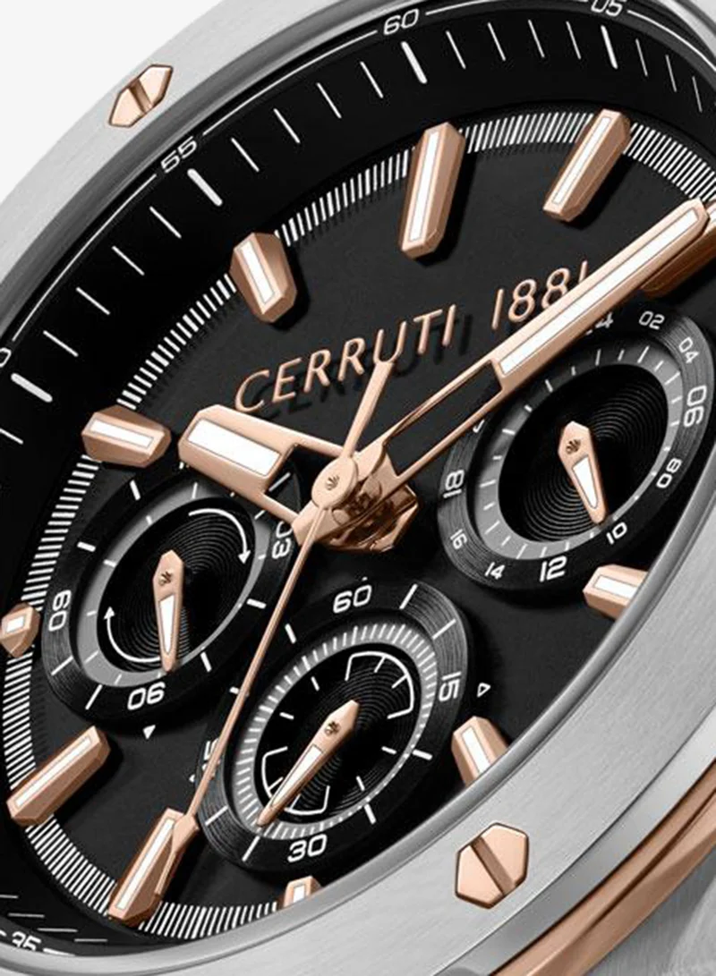 CERRUTI 1881 Green Men's Ruscello 44mm Black Dial Silicone Strap Multifunction Watch For Men for Men | Best Price UAE