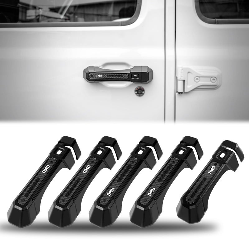 OMU Genesis Series Aluminum Door Handle Cover to 4 Doors Compatible with 20182024 Jeep Wrangler JL 20202024 Jeep Gladiator JT Metal Door Handle