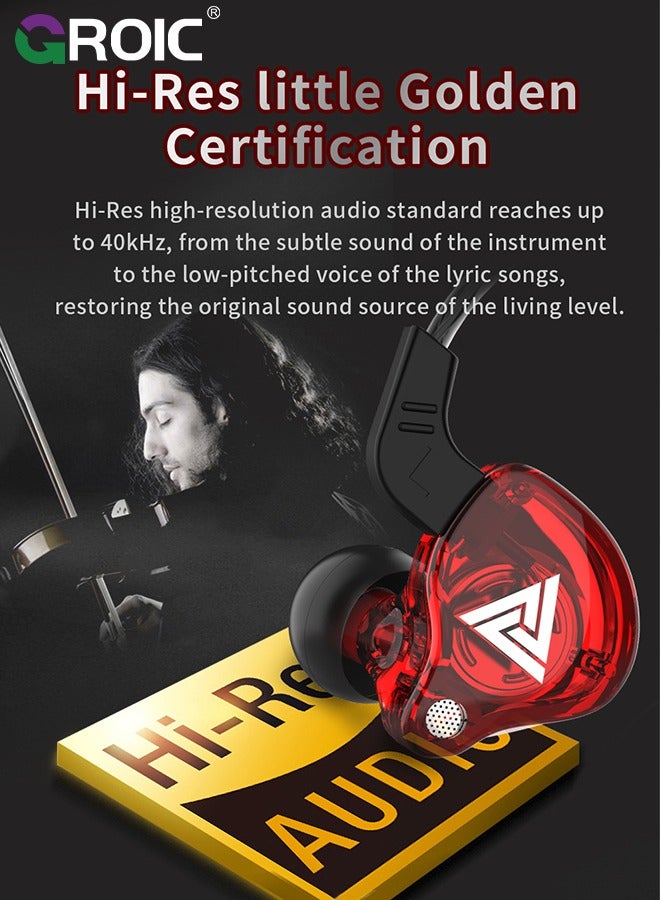 GROIC Melody in-Ear Monitors Earphones Headphones Wired Earbuds Without Microphone IEM HiFi Bass with 1DD 1BA, Ear fins, 4N OFC Cable for Musicians, Singer, on Stage, Studio  - Image 3