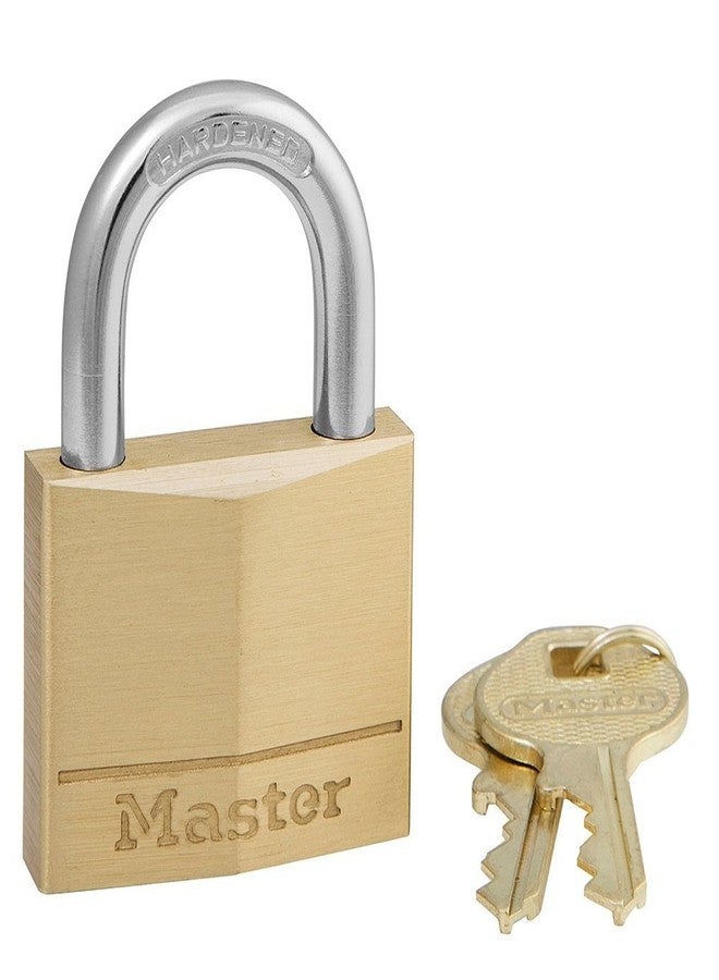 Master Lock 140D 2 Pack 1-9/16in. Wide Solid Brass Body Padlock