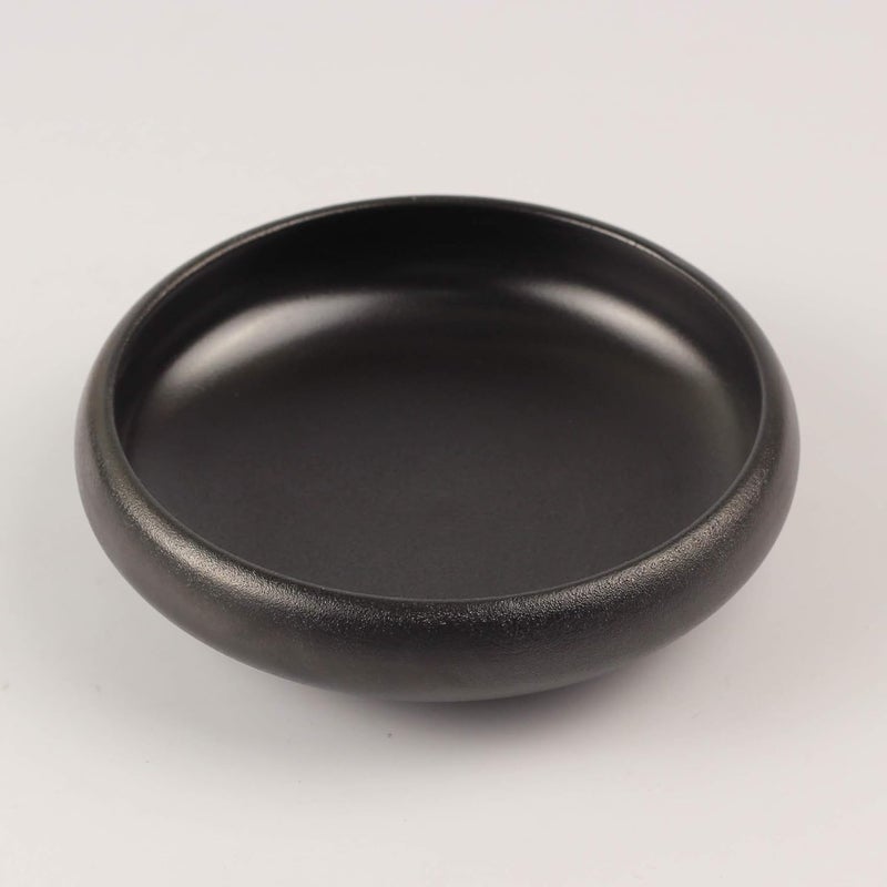 Uaral Japanese Salad PlateBlack Plates and Bowls SetStoneware Pasta Bowl Set of 28 inch20 ozTexture Matte Black - Image 5