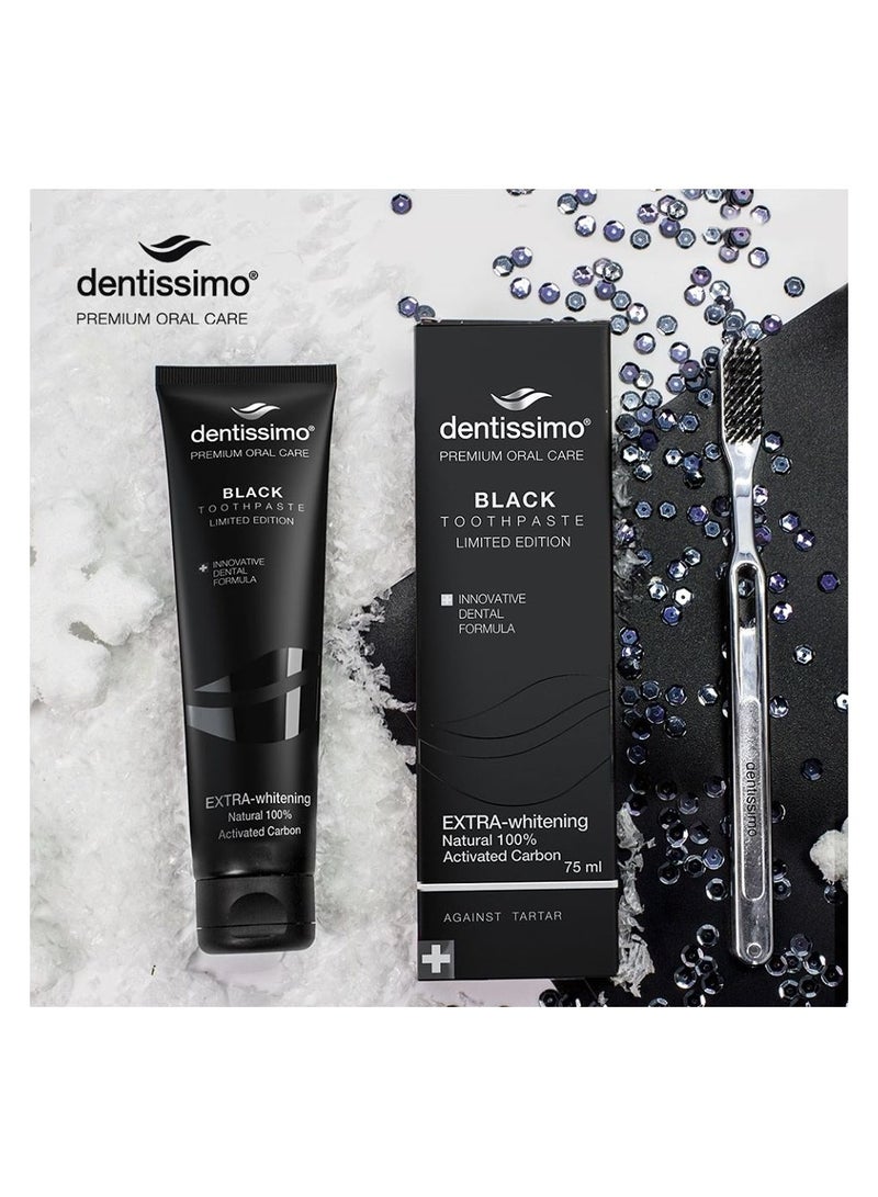 Dentissimo  EXTRA-WHITENING BLACK Toothpaste - Image 2