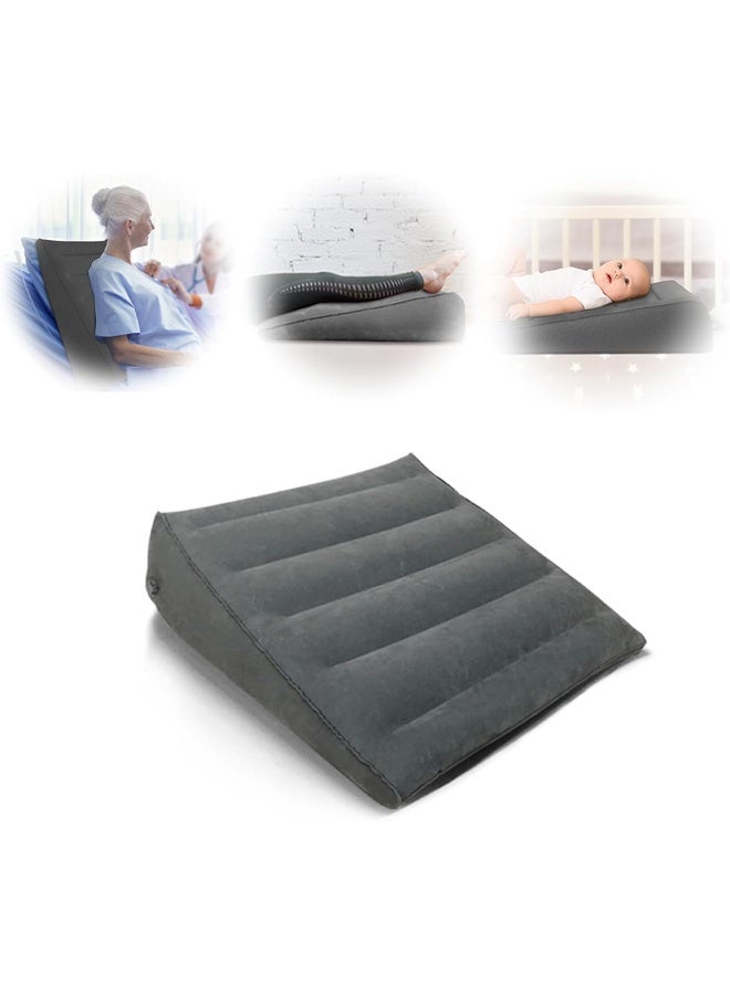 DUNISO Inflatable Orthopedic Pillow, Leg Raising Pillow, Triangular Portable Cushion, Comfortable Leg Pillow, Fast Inflation And Deflation Valve, Adjustable Tilt, Provide Support, Sleep Aid, Pain Relief, Foot And Ankle Injury And Rehabilitation Wedge Cushion - Image 1