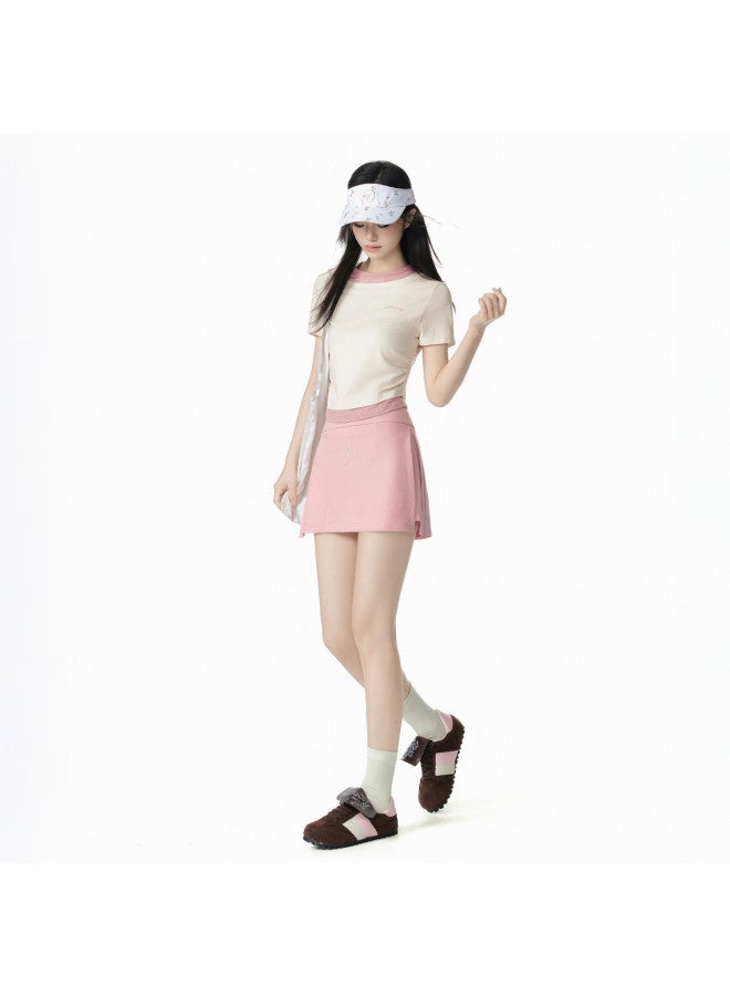 EPTISON Sporty Skort For Women - 2025 Summer New Slim-fit A-line Short Skirt With High Slit Design, Wide Waistband & Lace Trim - Image 4