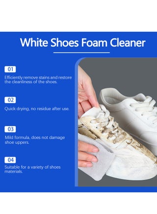 Foam Cleaner White Shoes, Surfactant Foam Removes Stains Quickly, Sneaker Cleaning Spray Foam, Whitening Sneaker Canvas, Whitening And Yellowing Shoe Edges (100ml) - view 4