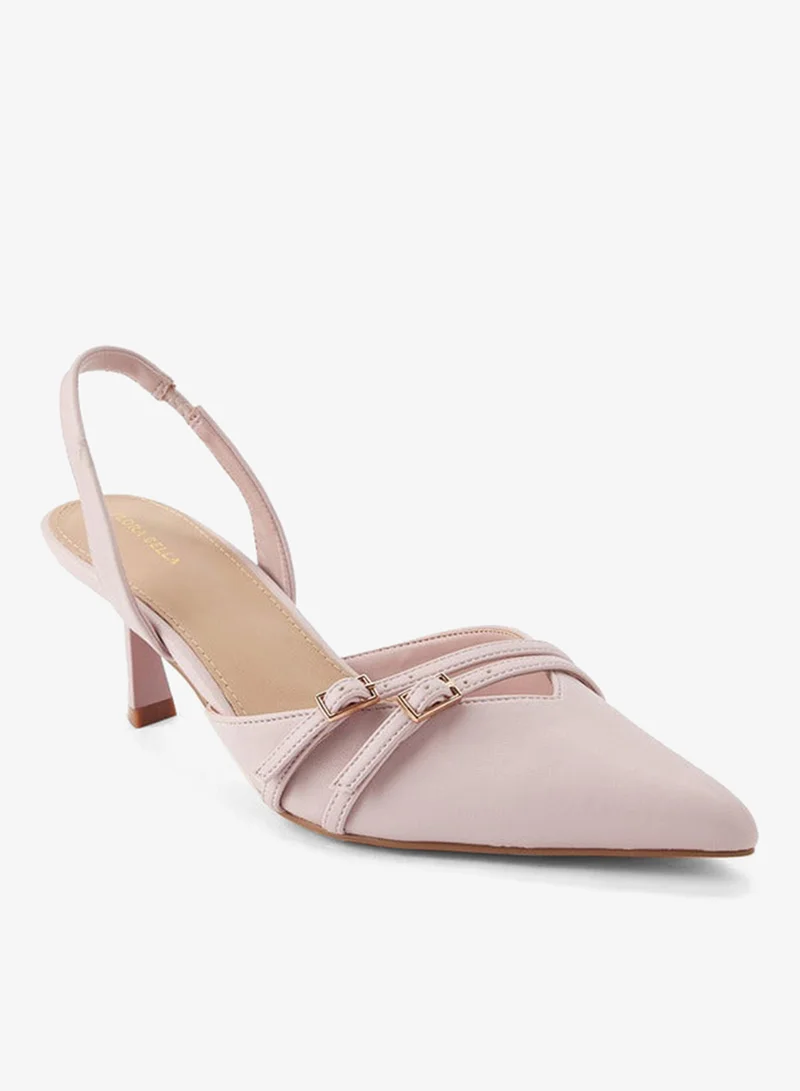 Flora Bella By Shoexpress PINK Flora Bella Women Buckle Accent Slingback Shoes for Women | Best Price UAE