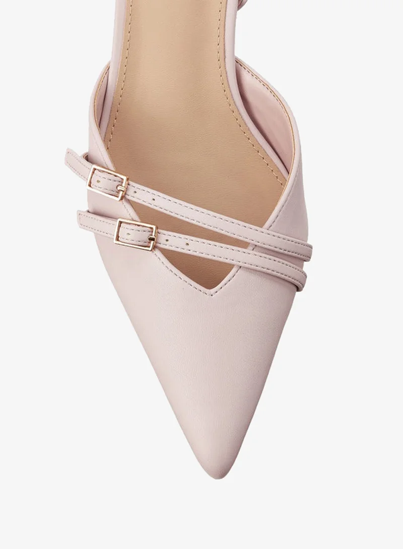 Flora Bella By Shoexpress PINK Flora Bella Women Buckle Accent Slingback Shoes for Women | Best Price UAE