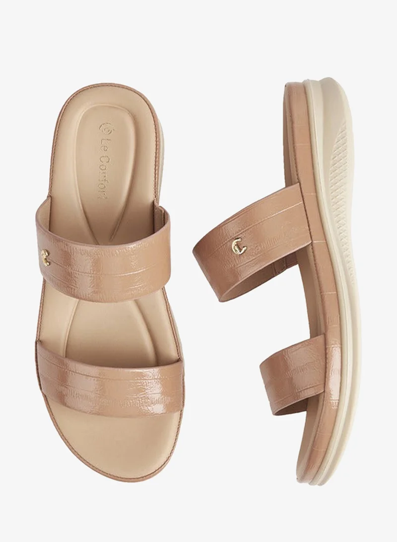 Le Confort Textured Open Toe Slip-On Sandals