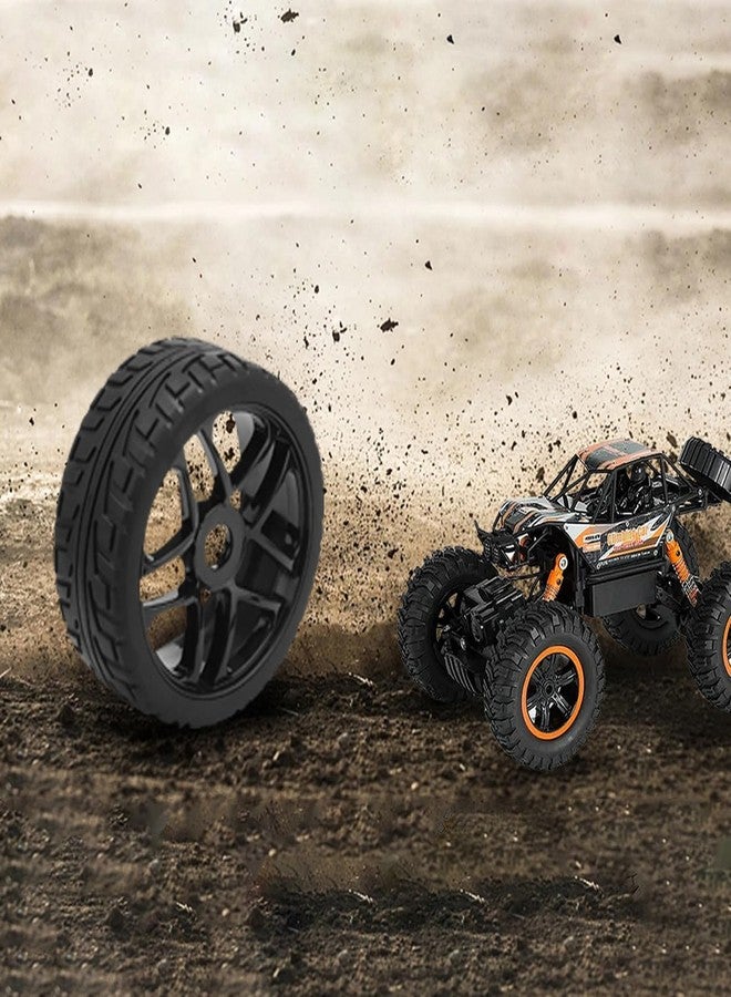 Jiuwu 4pcs Wheel Rim Rubber Tires RC 1:8 Off-Road Tyre 17mm Hexagonal Joint Black - Image 2
