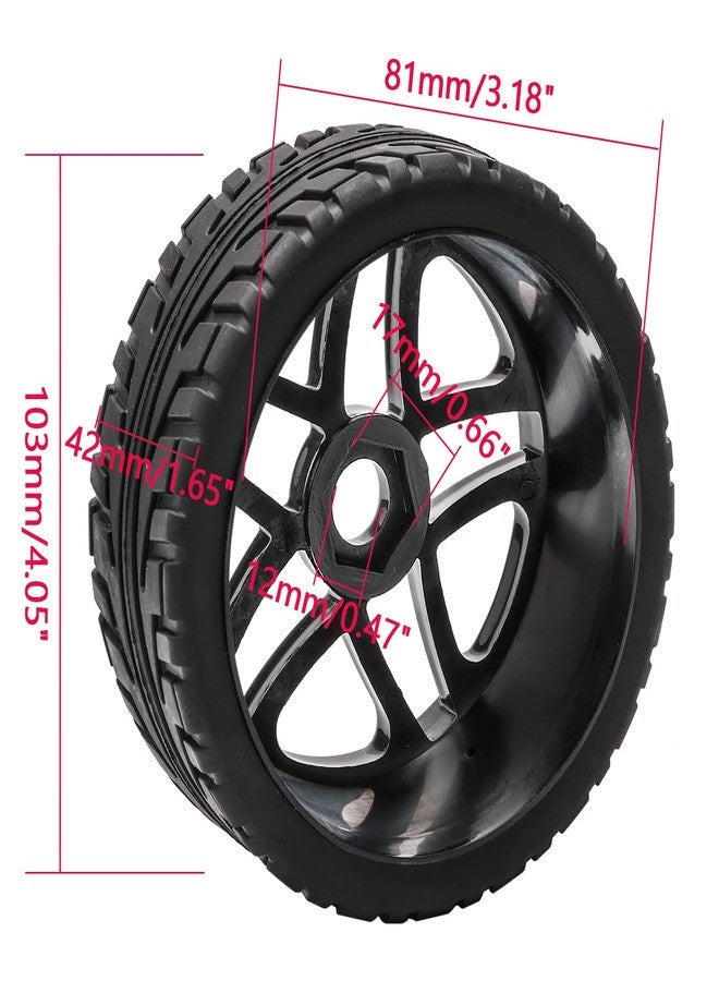 Jiuwu 4pcs Wheel Rim Rubber Tires RC 1:8 Off-Road Tyre 17mm Hexagonal Joint Black - Image 3