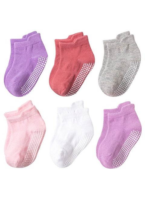 6 Pairs Baby Socks Soft Cotton Lovely Pattern Socks For Baby Girl Socks Multicolor