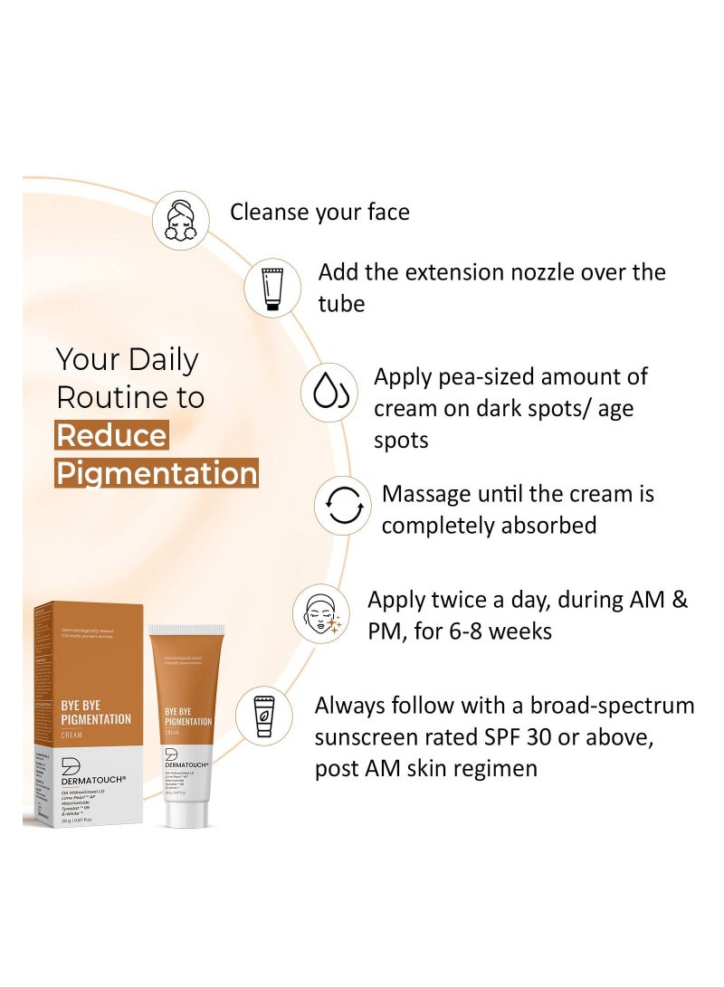 DERMATOUCH Bye Bye Pigmentation Cream 20G - Image 3