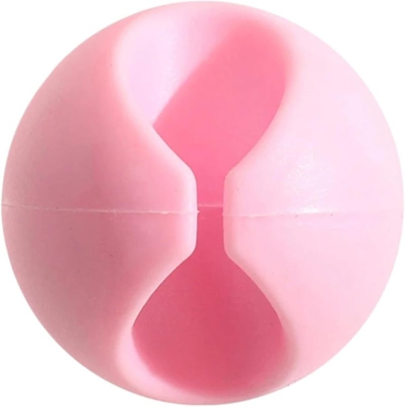 Pink Adhesive Cable Clips 100pcs Cord Organizer Wire Holder Desk Management - Image 2