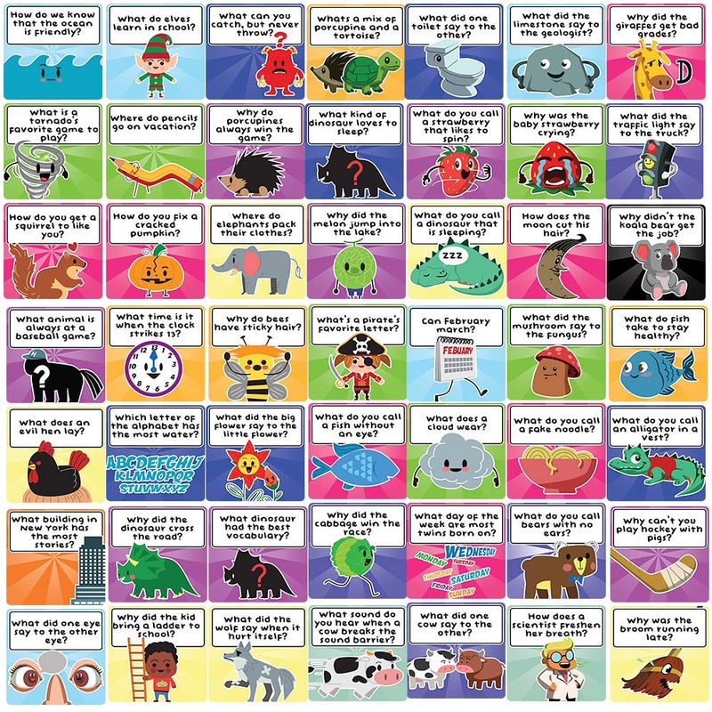 Savoychef 150 Joke Cards for Kids - Lunchbox Notes - Inspirational Motivational Cards for Children - Jokes and Puns for Boys and Girls - Great for Parties, Schools, Bake Sales, Picnics - Image 1