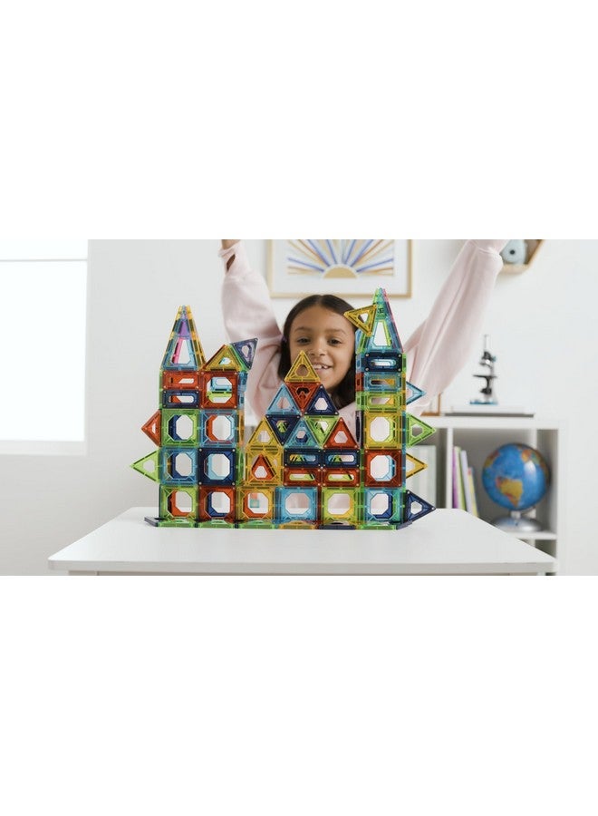 Discovery Kids Discovery 100-Piece 3D Magnetic Tile Set [Amazon Exclusive] Construction Building Block Creativity Kit, Educational Learning STEM Toy, Safe Non-Toxic Engineering Development Preschool Activity  - Image 5