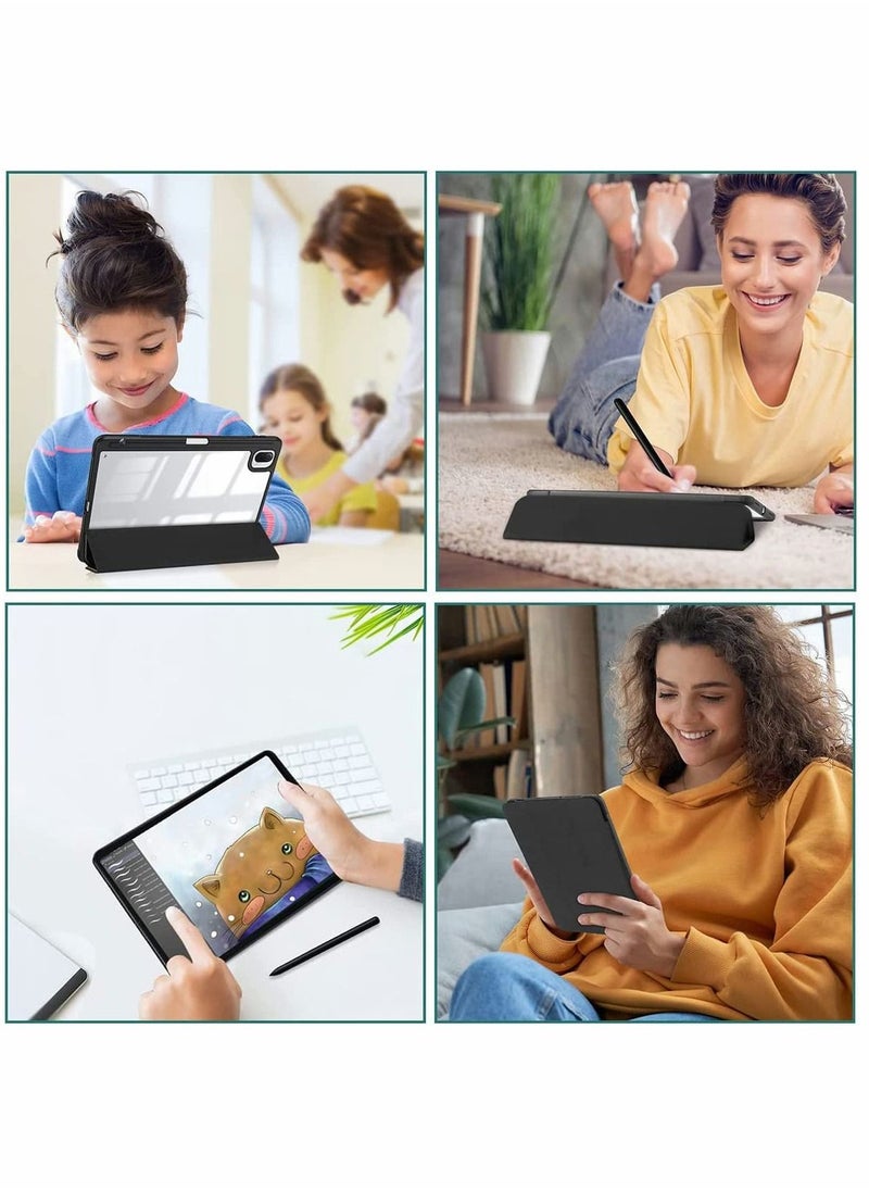 SYOSI حافظة لجهاز Xiaomi Mi Pad 5 / حافظة Pro مقاس 11 بوصة مع حامل قلم رصاص وحامل ثلاثي الطيات مع خاصية الإيقاظ/النوم التلقائي وغطاء خلفي شفاف ذكي  - Image 3