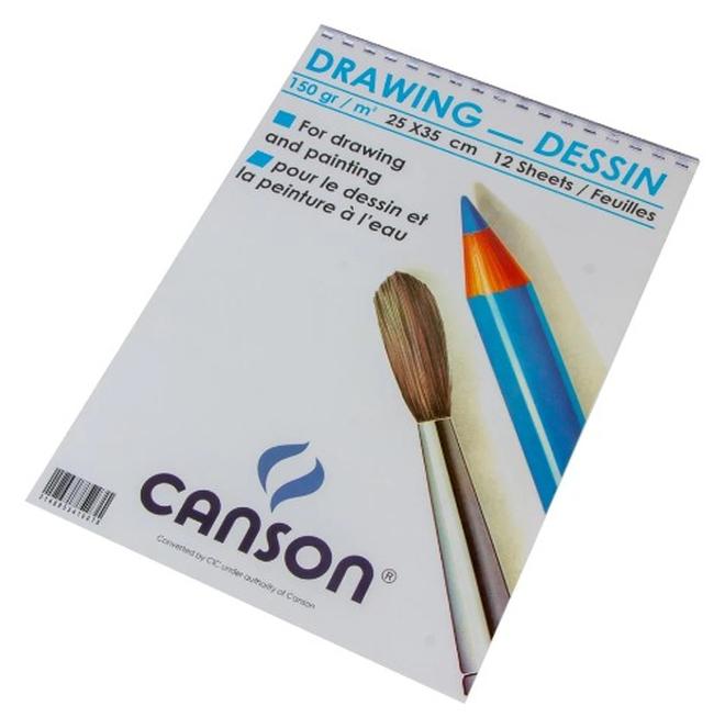كانسون اسكتش رسم كانسون 25*35 ابيض 12 ورقه - Image 1