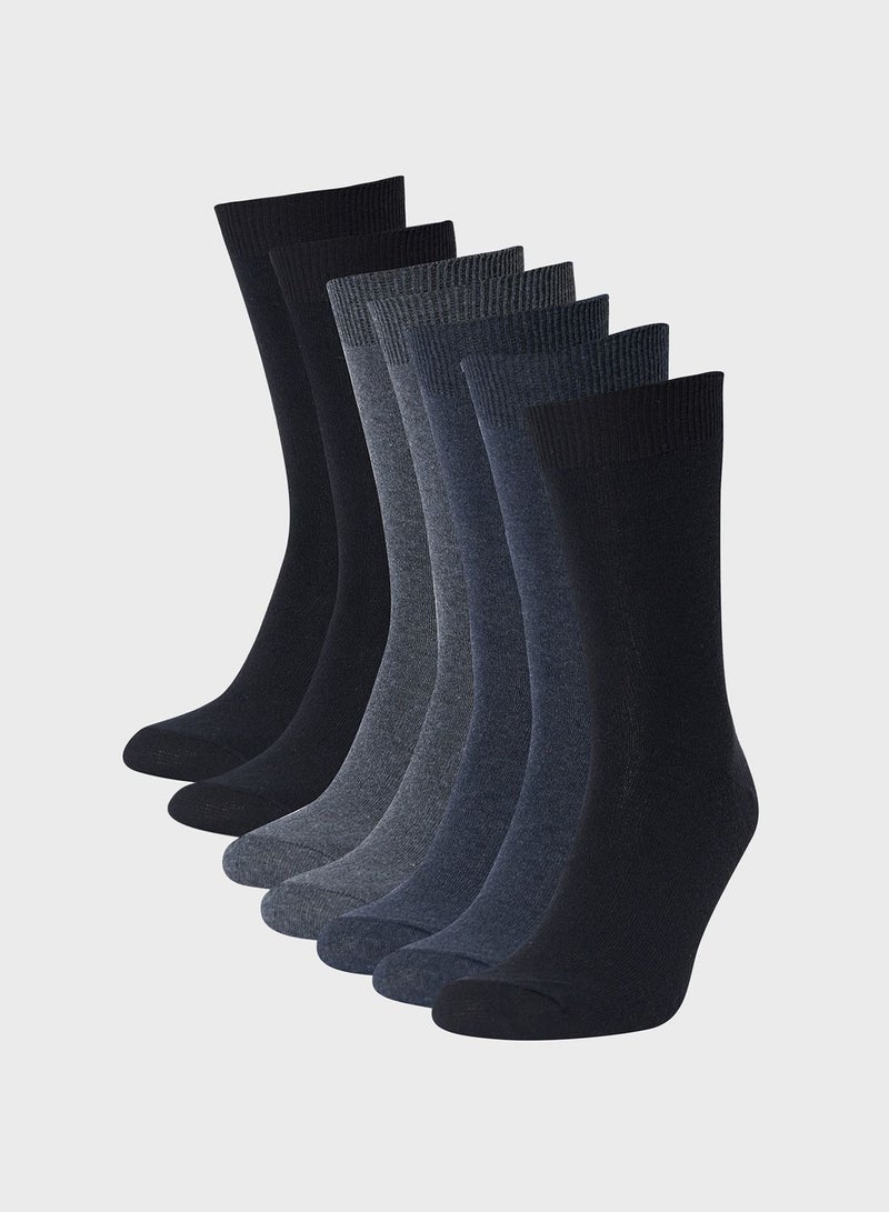 DeFacto Men'S Cotton 7-Pack Socks - Image 2