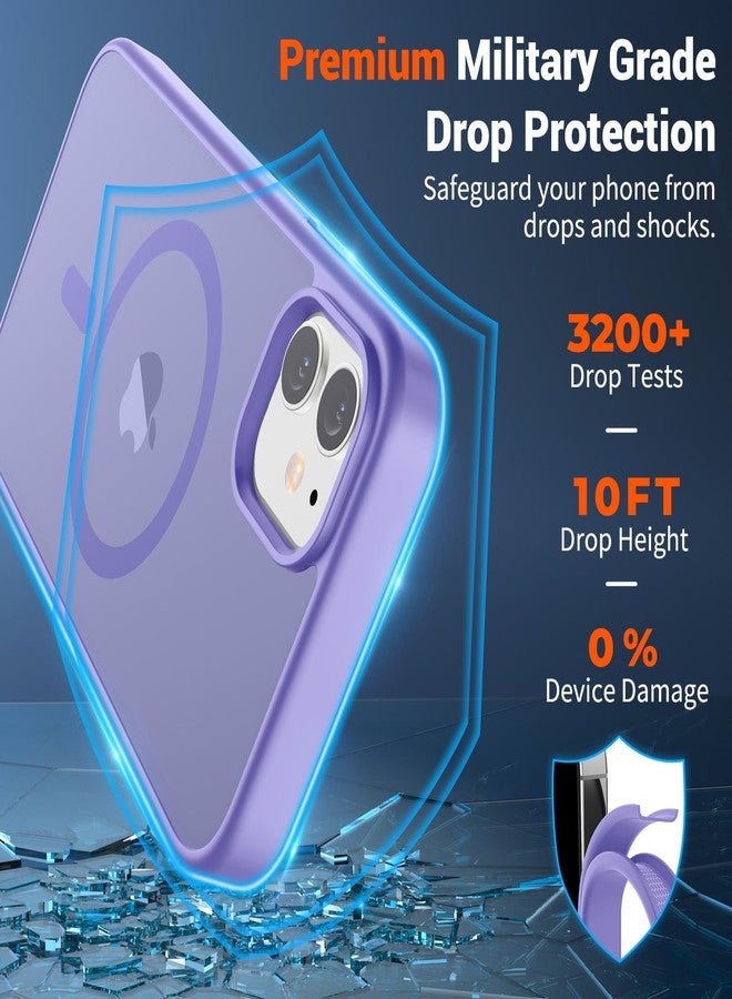 SUPFINE Magnetic for iPhone 11 Phone Case(Compatible with MagSafe)(Military Grade Drop Protection) Slim Translucent Matte Shockproof with Anti-Fingerprint Phone Case,Purple - Image 3