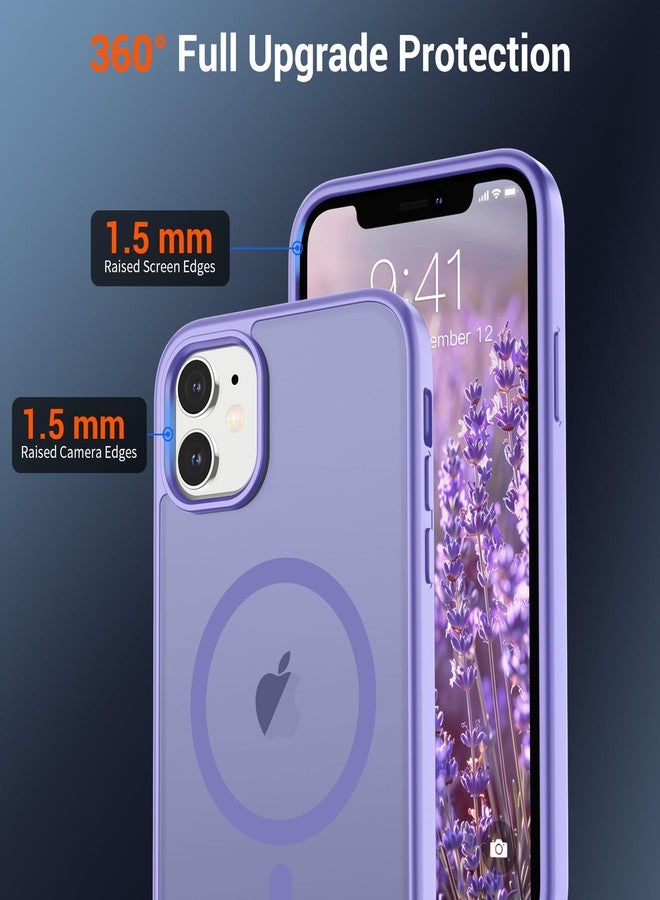 SUPFINE Magnetic for iPhone 11 Phone Case(Compatible with MagSafe)(Military Grade Drop Protection) Slim Translucent Matte Shockproof with Anti-Fingerprint Phone Case,Purple - Image 4